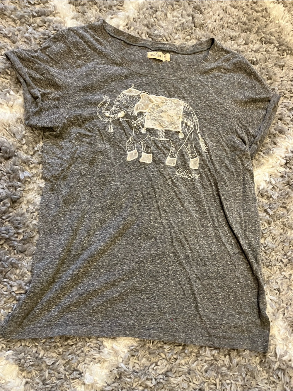 Hollister Gray Elephant Tee